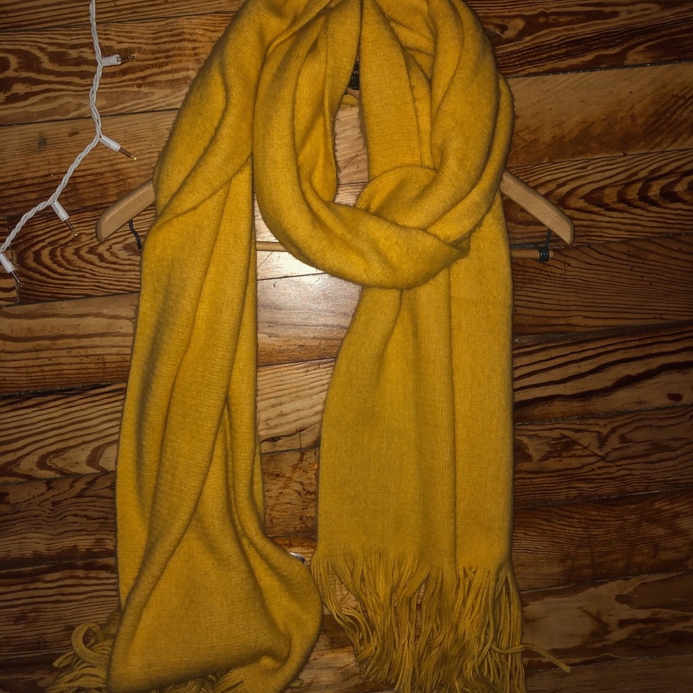 Yellow Fringe Scarf